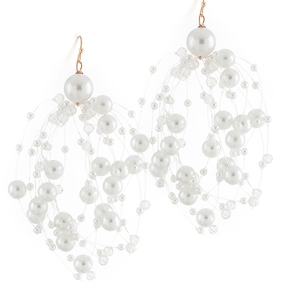 Fringe Pearl Earrings - Picture 1 of 1